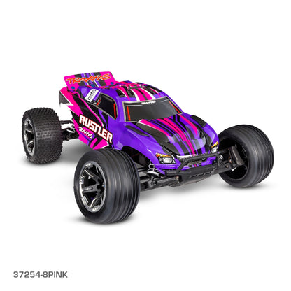 TRAXXAS RUSTLER 2WD HD W/USB-C - PINK