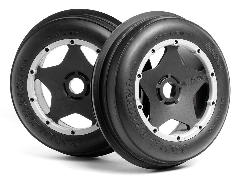 Baja 5B/Front/170x60mm/1pair/Mounted with Foam Inserts/Black Wheel HPI-4740