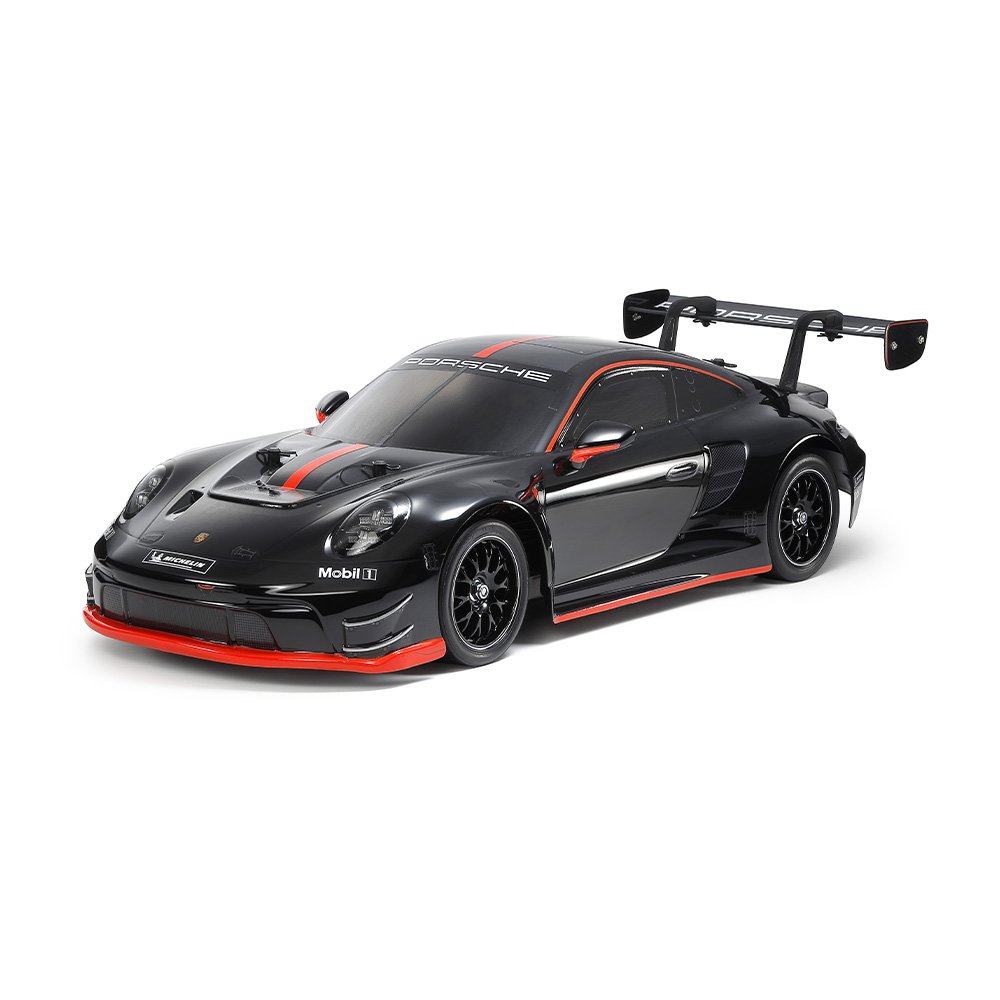 TAMIYA RC 1/10 PORSCHE 911 GT3R (992) - BLACK PAINTED BODY (TT-02)