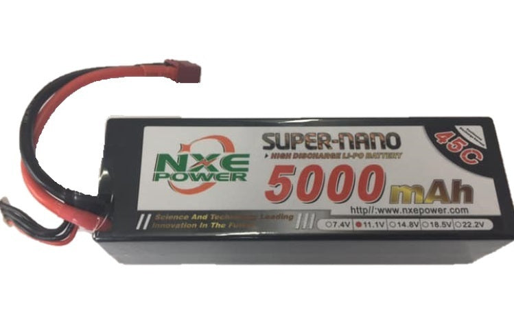 11.1v 5000mah 45c Hard case Lipo w/Deans 5000HC453