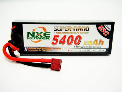 NXE 7.4v 5400mah 50c H/case Lipo w/Dean