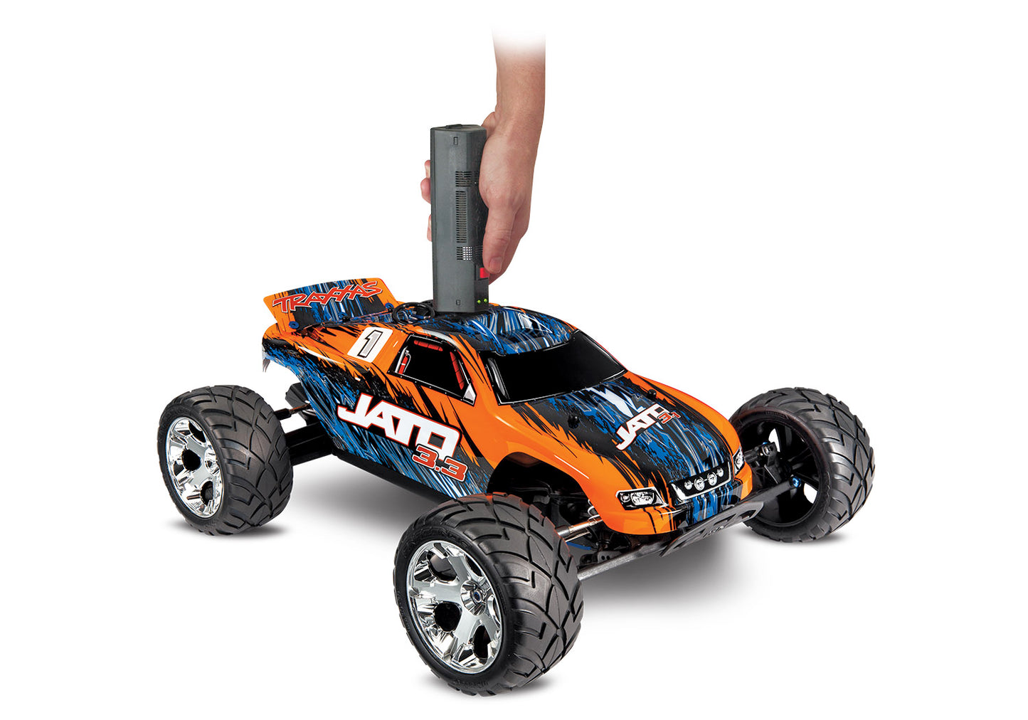 TRAXXAS 55077-3-ORNG JATO 3.3: 1/10 SCALE 2-SPEED NITRO-POWERED 2WD STADIUM TRUCK WITH TQI 2.4GHZ RADIO SYSTEM