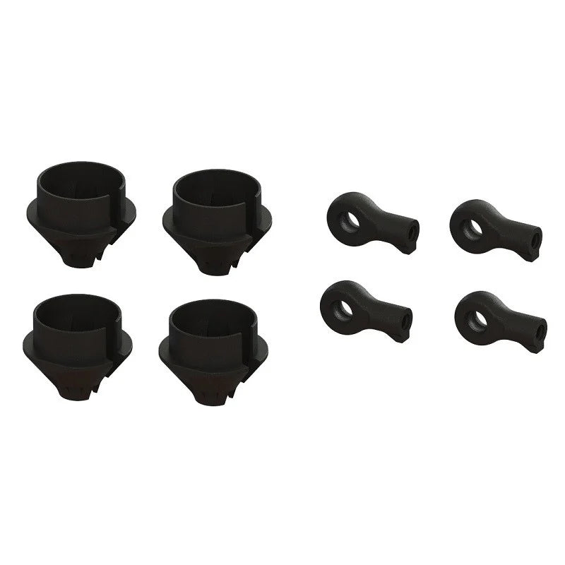 Arrma Heavy Duty Shock Rod End and Spring Cup, 4pcs, Mojave, AR330608