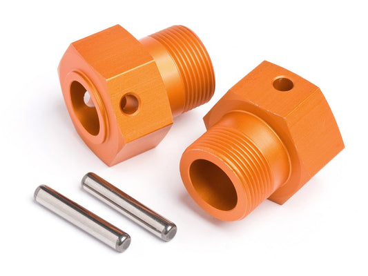 #87495 - WHEEL HEX HUB 24x27mm (ORANGE/2pcs)