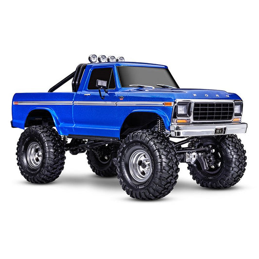 TRAXXAS TRX-4 HIGH TRAIL EDITION WITH 1979 FORD F-150 TRUCK BODY 1/10 SCALE 4WD 92046-4BLUE