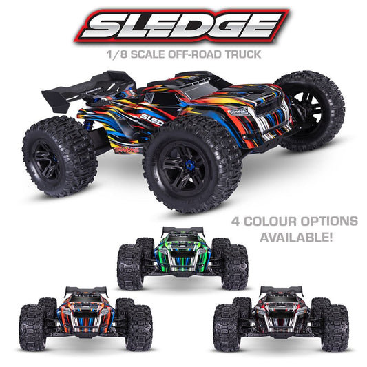 TRAXXAS 1/8 SLEDGE BELTED - ORANGE
