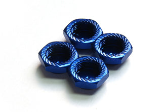 Serrated Cap Nut M12*1.25 Blue (4pcs)-Alumina material