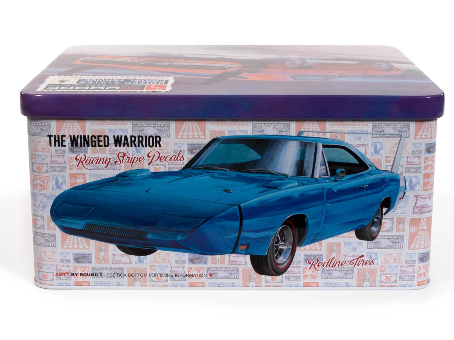 AMT 1/25 1969 Dodge Charger Daytona (USPS Stamp Series Collector Tin) Plastic Model Kit Item No.: AMT1232