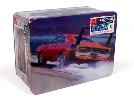 AMT 1/25 1969 Dodge Charger Daytona (USPS Stamp Series Collector Tin) Plastic Model Kit Item No.: AMT1232