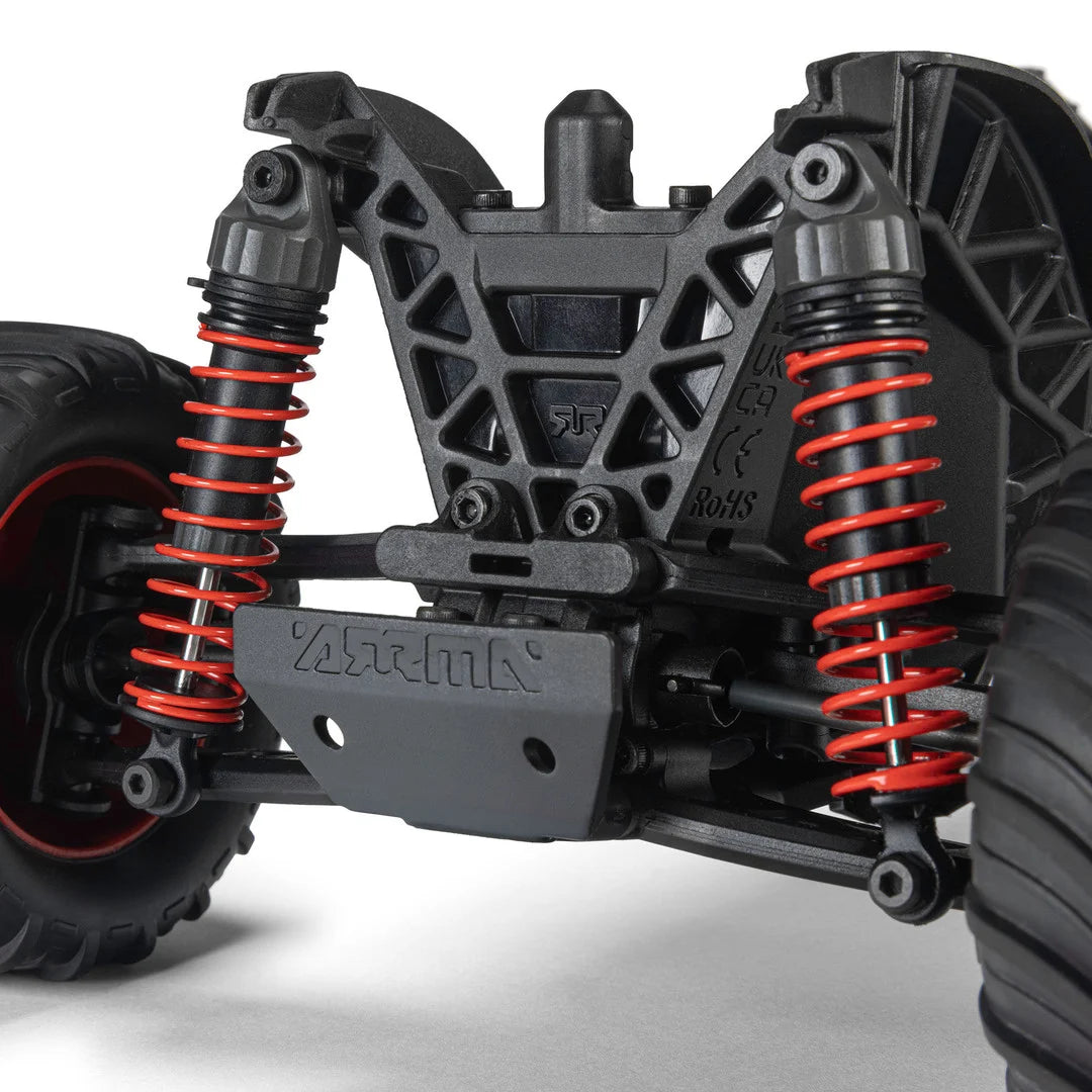 Arrma Gorgon Grom 4X4 1/16 Monster Truck RTR, Red
