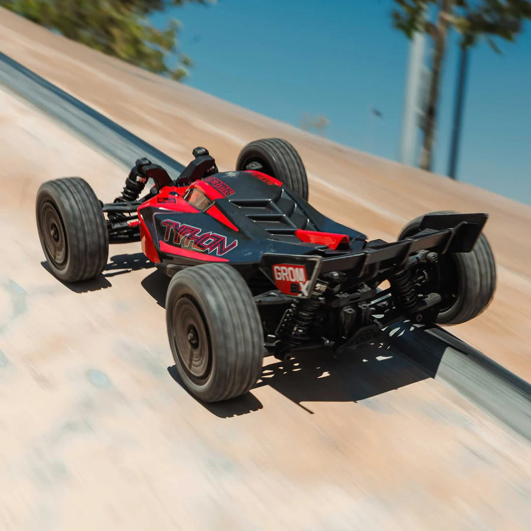 Arrma Typhon Grom 223S DSC Brushless 4X4 1/14 RC Buggy RTR, Red, ARA2306ST1