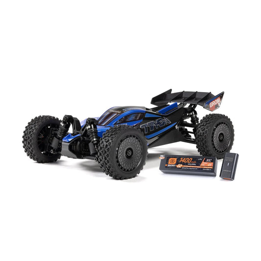 Arrma Typhon Grom 223S DSC Brushless 4X4 1/14 RC Buggy RTR, Blue, ARA2306ST2