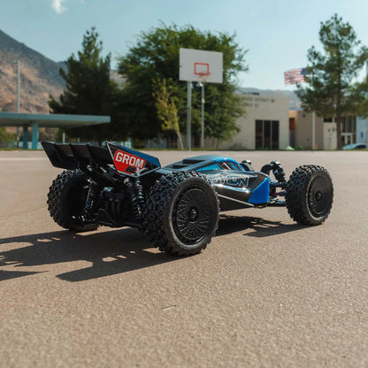 Arrma Typhon Grom 223S DSC Brushless 4X4 1/14 RC Buggy RTR, Blue, ARA2306ST2