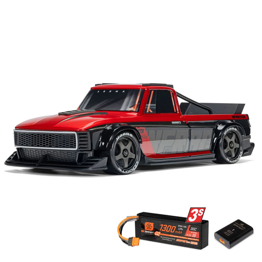 Arrma Infraction Grom 3S BLX 4X4 1/12 All-Road Truck, RTR, Red
