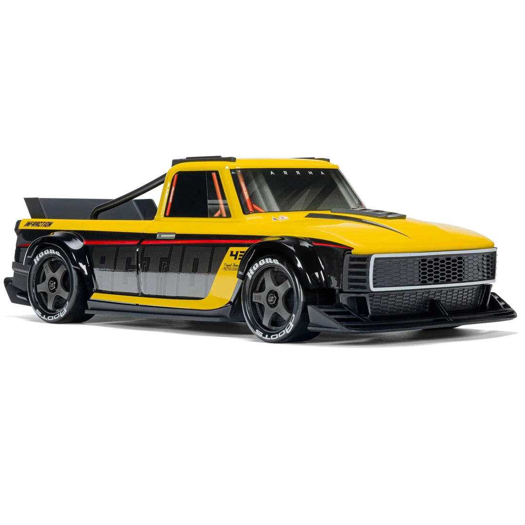 Arrma Infraction Grom 3S BLX 4X4 1/12 All-Road Truck, RTR, Yellow