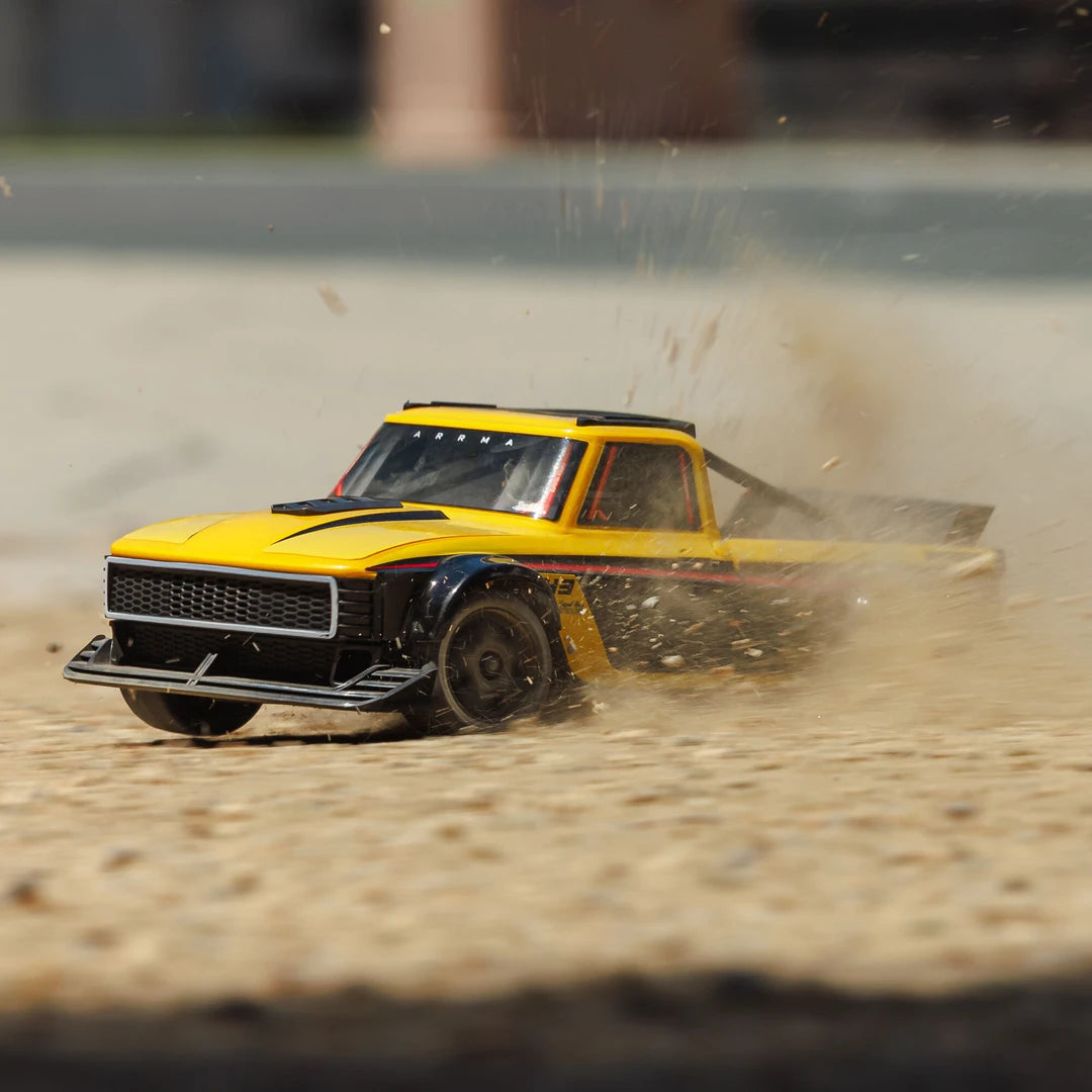 Arrma Infraction Grom 3S BLX 4X4 1/12 All-Road Truck, RTR, Yellow