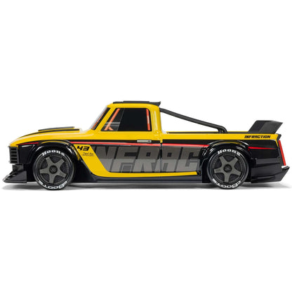 Arrma Infraction Grom 3S BLX 4X4 1/12 All-Road Truck, RTR, Yellow