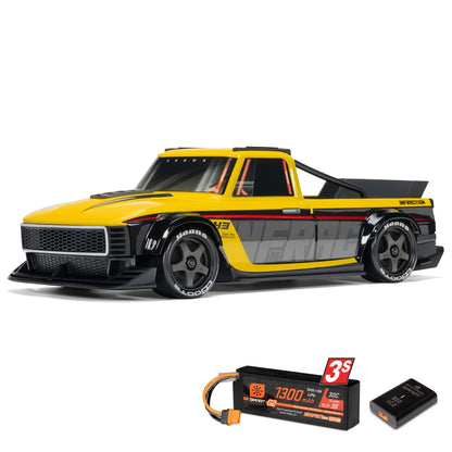 Arrma Infraction Grom 3S BLX 4X4 1/12 All-Road Truck, RTR, Yellow