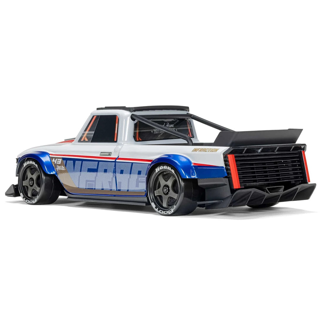 Arrma Infraction Grom 3S BLX 4X4 1/12 All-Road Truck, RTR Basic, Blue