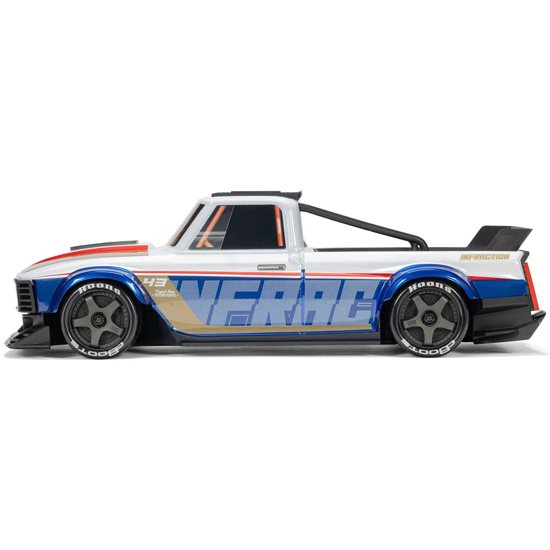 Arrma Infraction Grom 3S BLX 4X4 1/12 All-Road Truck, RTR Basic, Blue