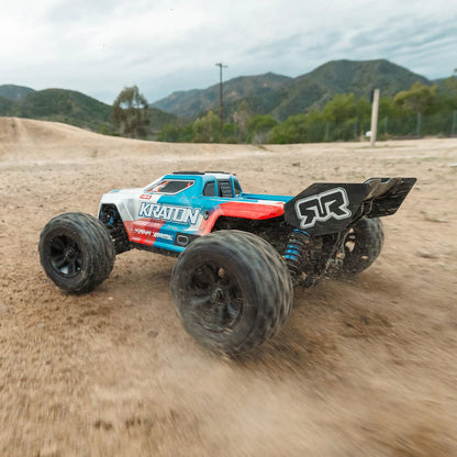 Arrma Mini Kraton 3S BLX 4X4 1/16 Speed Monster Truck, RTR, Red/Blue, ARA2508ST1