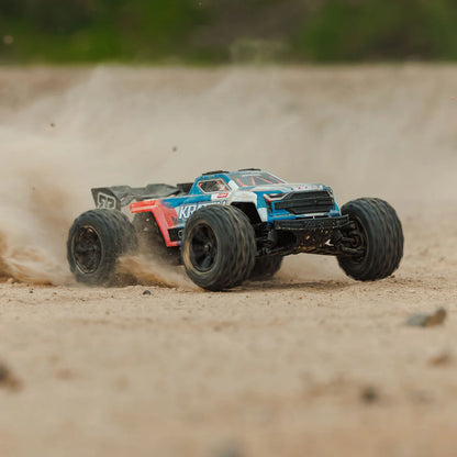 Arrma Mini Kraton 3S BLX 4X4 1/16 Speed Monster Truck, RTR, Red/Blue, ARA2508ST1