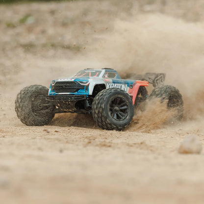 Arrma Mini Kraton 3S BLX 4X4 1/16 Speed Monster Truck, RTR, Red/Blue, ARA2508ST1
