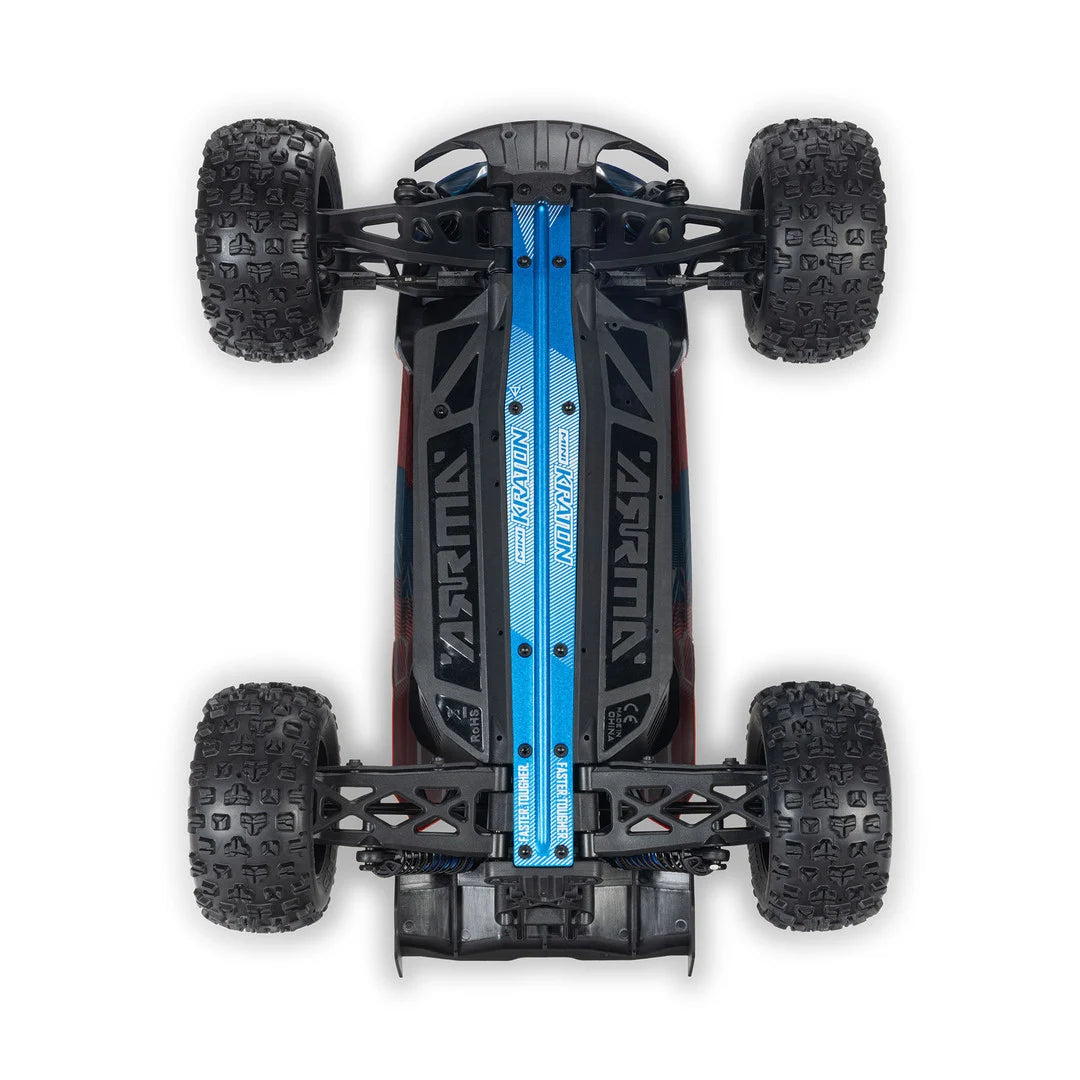 Arrma Mini Kraton 3S BLX 4X4 1/16 Speed Monster Truck, RTR, Red/Blue, ARA2508ST1