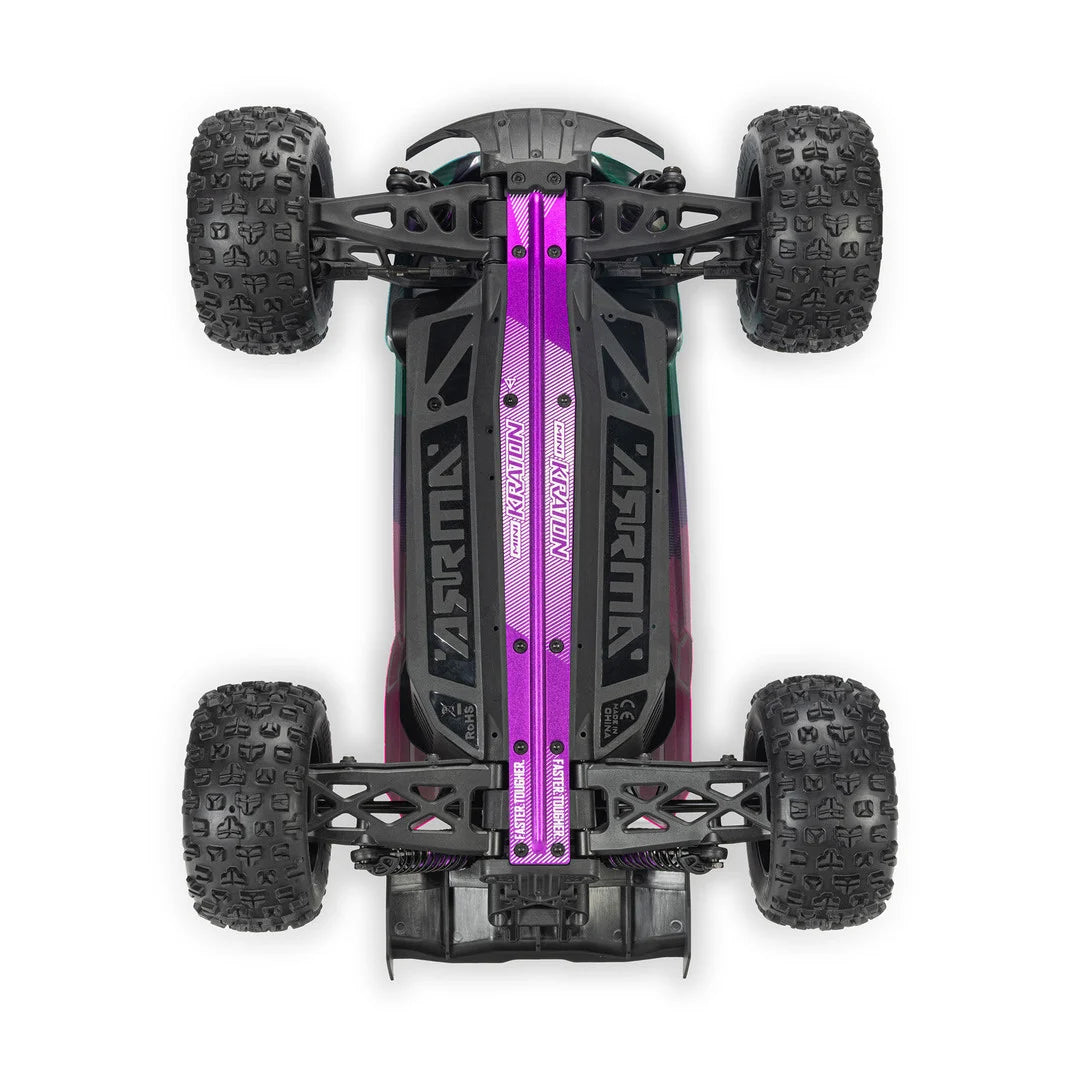 Arrma Mini Kraton 3S BLX 4X4 1/16 Speed Monster Truck, RTR, Teal/Pink, ARA2508ST2