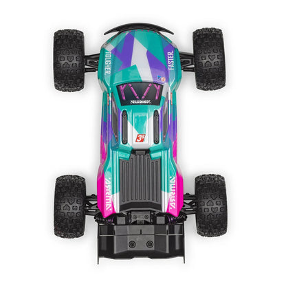 Arrma Mini Kraton 3S BLX 4X4 1/16 Speed Monster Truck, RTR, Teal/Pink, ARA2508ST2