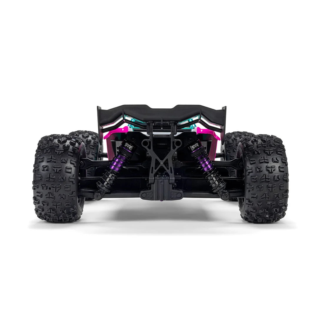 Arrma Mini Kraton 3S BLX 4X4 1/16 Speed Monster Truck, RTR, Teal/Pink, ARA2508ST2