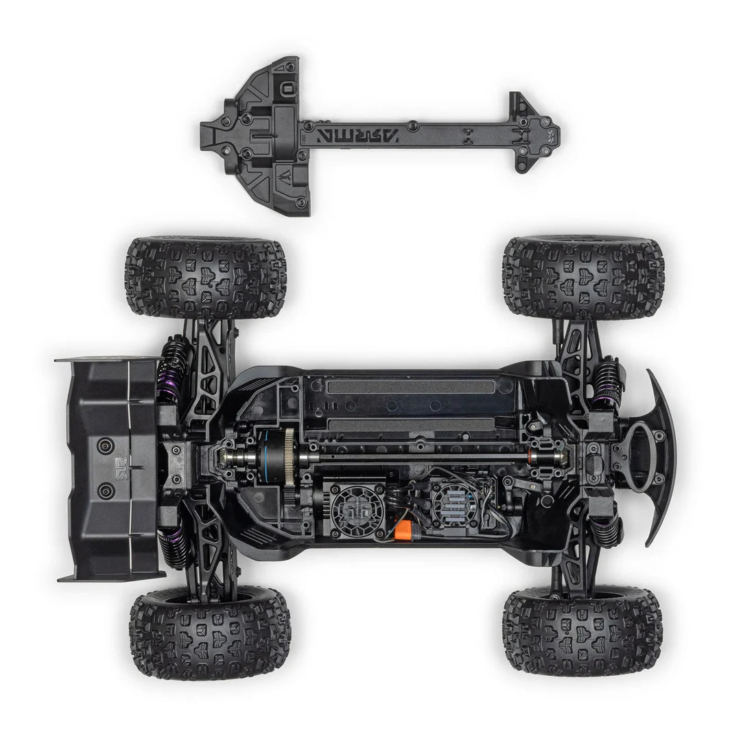 Arrma Mini Kraton 3S BLX 4X4 1/16 Speed Monster Truck, RTR Basic, Red/Black, ARA2508T1
