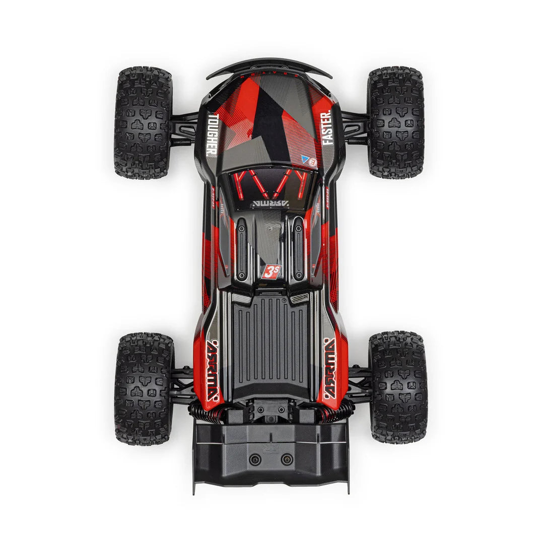 Arrma Mini Kraton 3S BLX 4X4 1/16 Speed Monster Truck, RTR Basic, Red/Black, ARA2508T1