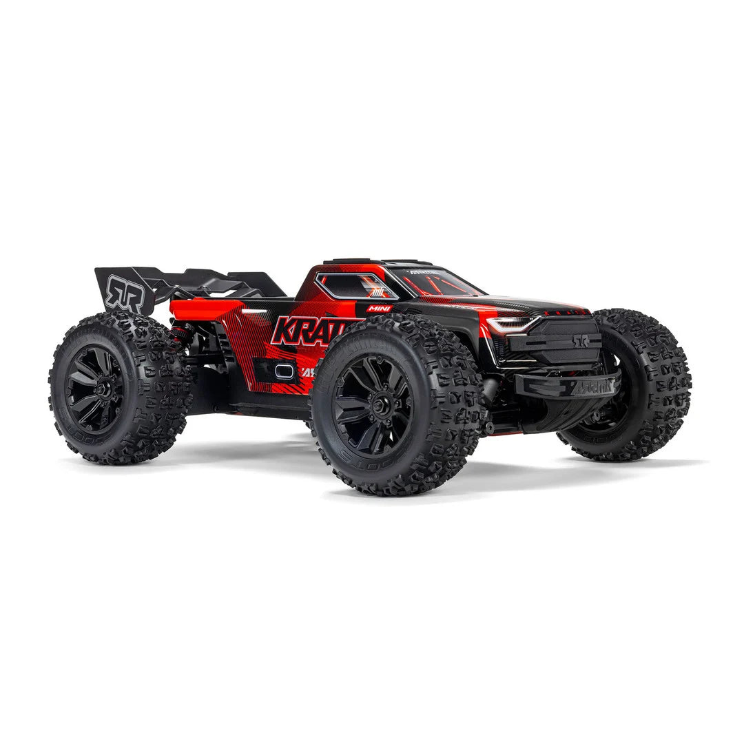 Arrma Mini Kraton 3S BLX 4X4 1/16 Speed Monster Truck, RTR Basic, Red/Black, ARA2508T1
