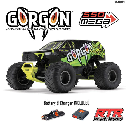 Arrma Gorgon 2wd Monster Truck RTR, ARA3230ST1, Yellow