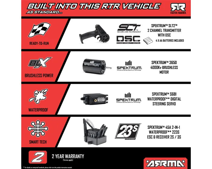 Arrma Fury 1/10 2wd 223S BLX Short Course Truck, RTR, Green, ARA3521T2