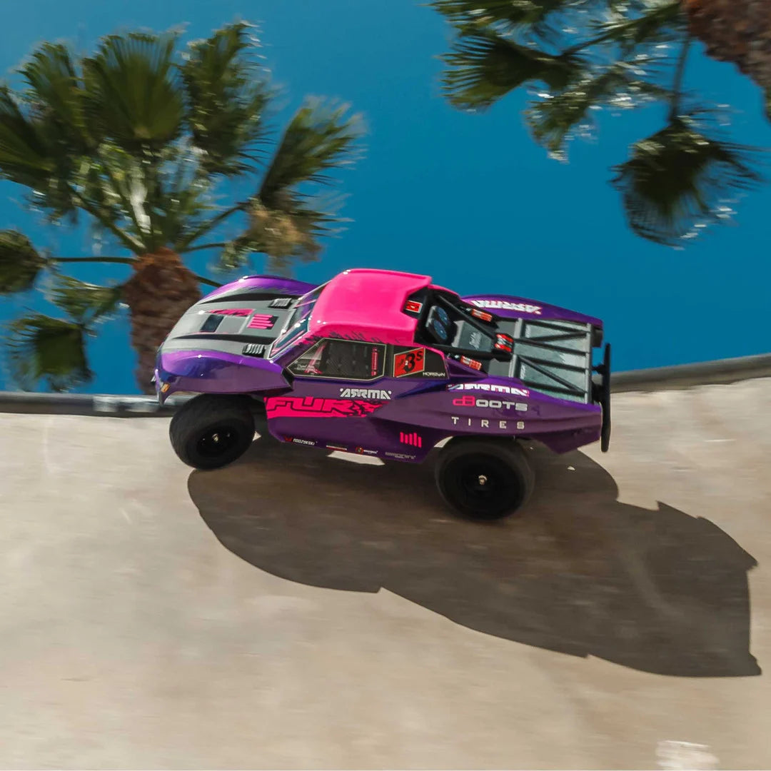 Arrma Fury 1/10 2wd 223S BLX Short Course Truck, RTR, Purple, ARA3521T3