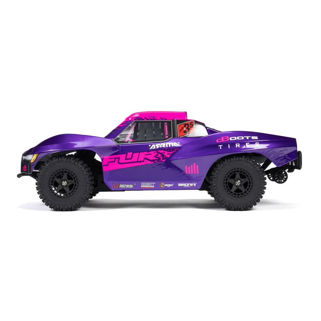 Arrma Fury 1/10 2wd 223S BLX Short Course Truck, RTR, Purple, ARA3521T3