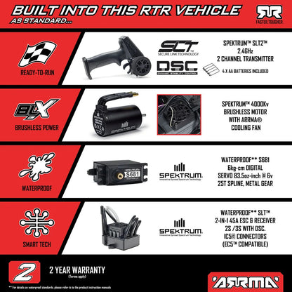 Arrma Freedom Flyer 223S BLX 1/10 2WD Monster Truck, RTR