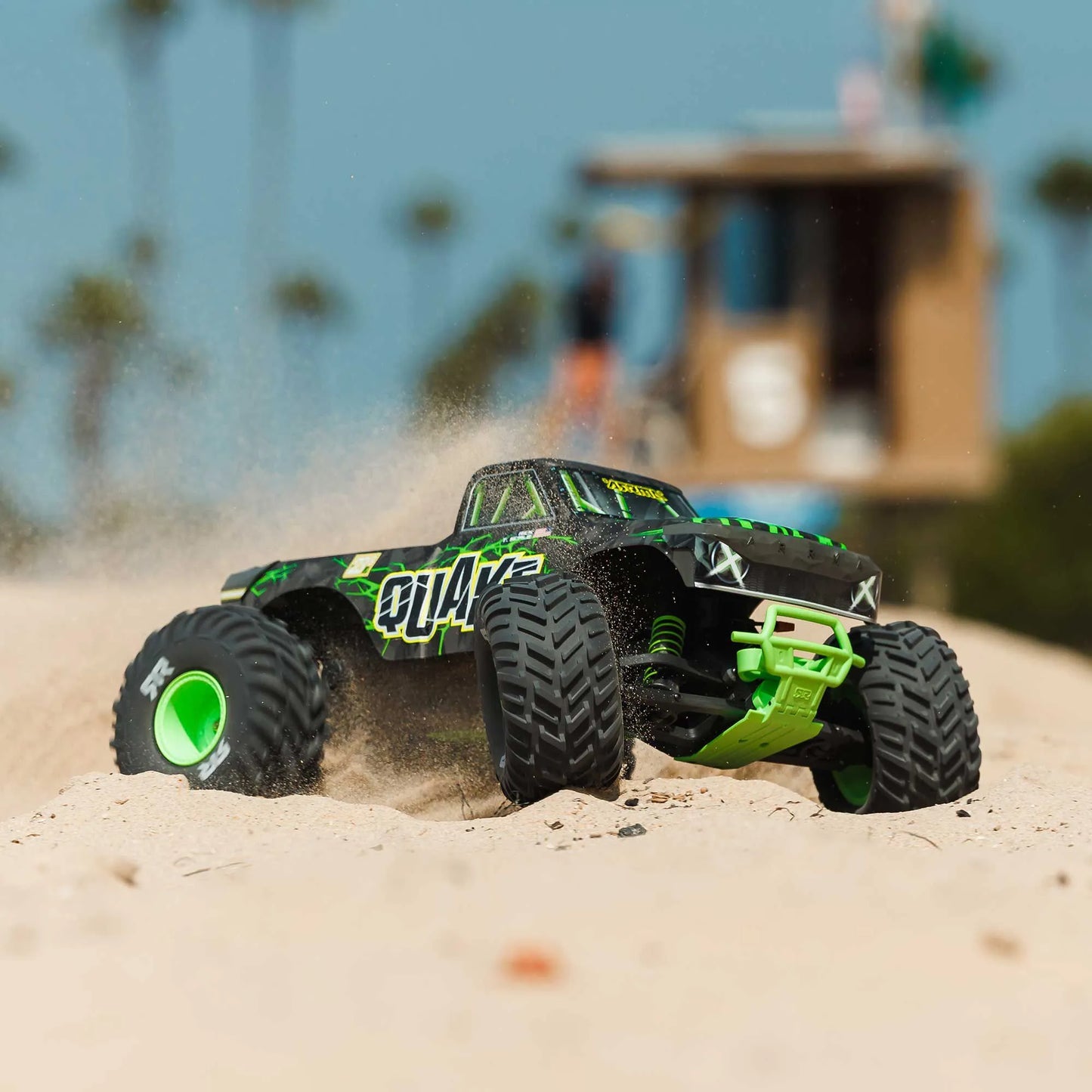 Arrma Quake 223S BLX DSC 1/10 2WD Monster Truck, RTR, Green, ARA3537T2