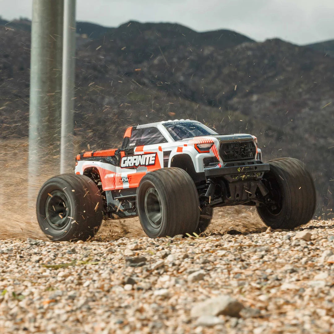 Arrma Granite MEGA 665 1/10 4X4 Brushed Monster Truck RTR, Orange