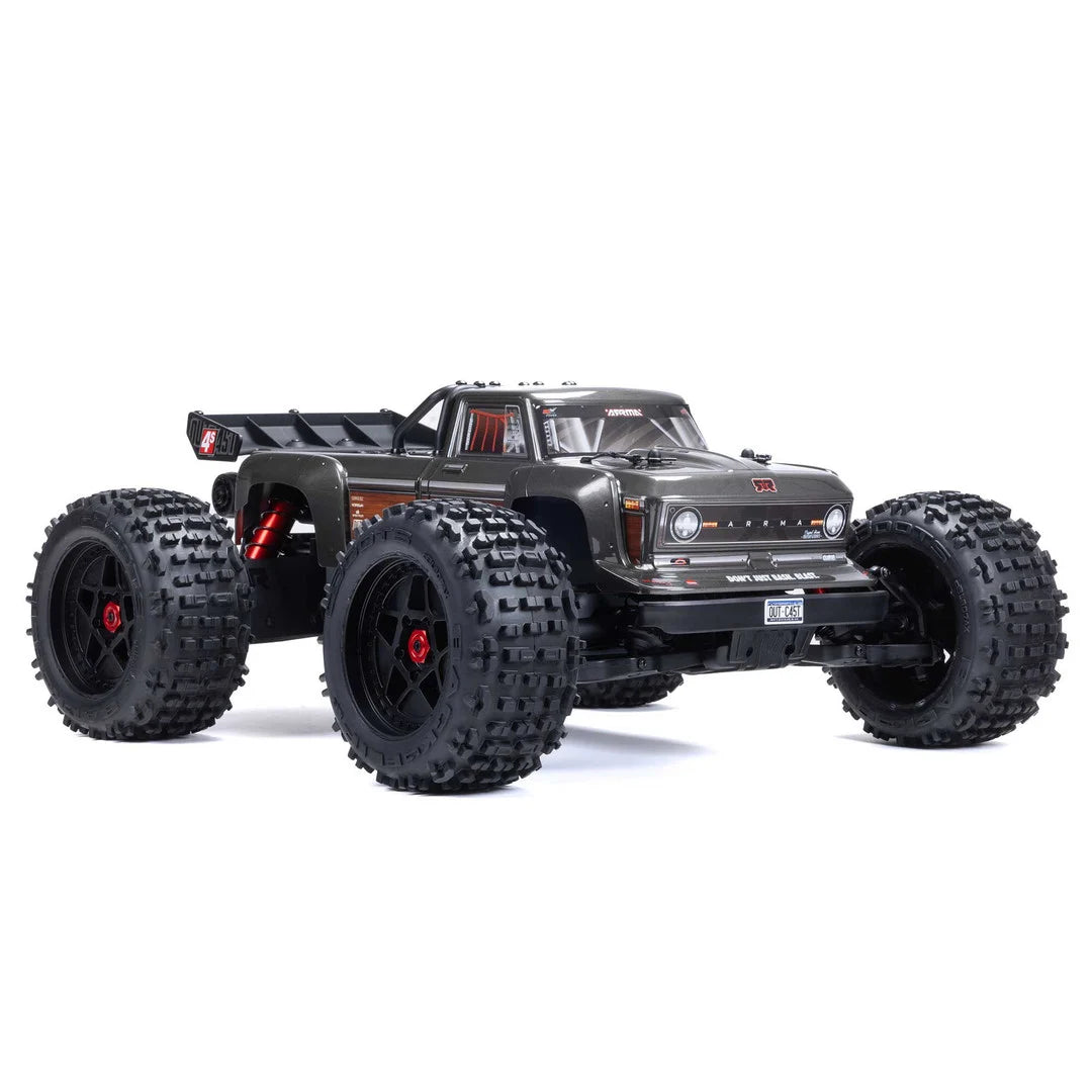 Arrma Outcast 4X4 BLX 4S Stunt Truck RTR, Gun Metal, ARA4410V2T3