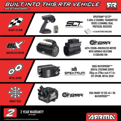 Arrma Mojave 6S BLX V3 1/7 Desert Truck, RTR, Blue