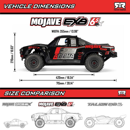 Arrma Mojave EXB 6S BLX V3 1/7 Desert Truck, RTR