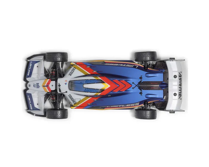 Arrma Limitless 120 8S BLX 4X4 Speed Machine, RTR with AVC, White/Blue, ARA7816T2