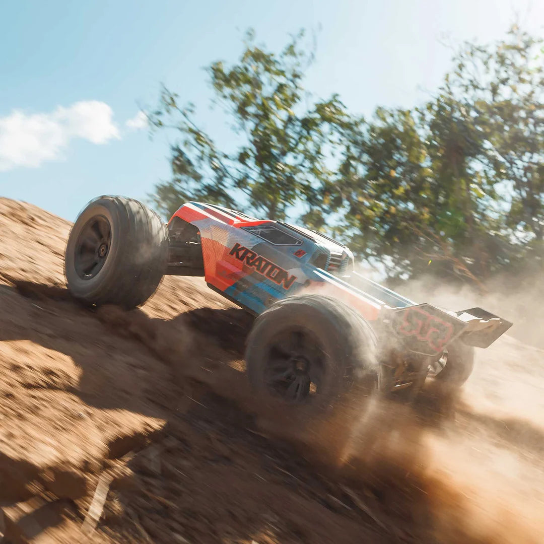 Arrma Kraton 6S BLX 4X4 1/8 Speed Monster Truck, RTR, Orange/Blue ARA8608V6T1