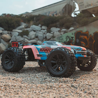 Arrma Kraton 6S BLX 4X4 1/8 Speed Monster Truck, RTR, Orange/Blue ARA8608V6T1