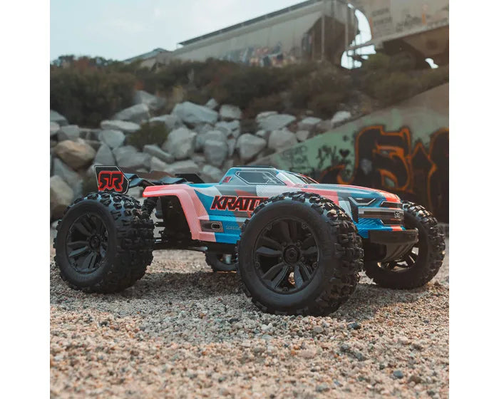 Arrma Kraton 6S BLX 4X4 1/8 Speed Monster Truck, RTR, Orange/Blue, ARA8608V6T1