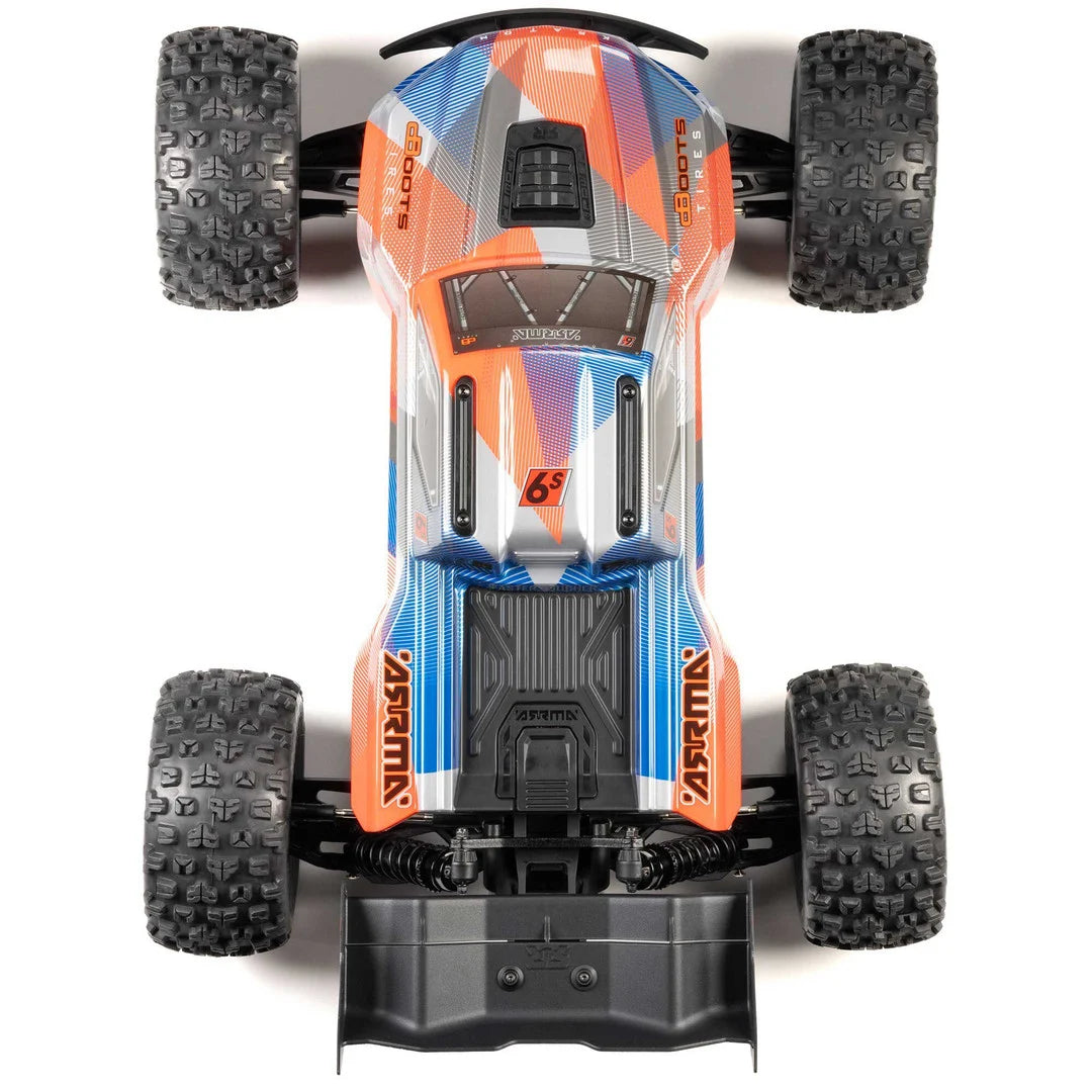 Arrma Kraton 6S BLX 4X4 1/8 Speed Monster Truck, RTR, Orange/Blue ARA8608V6T1