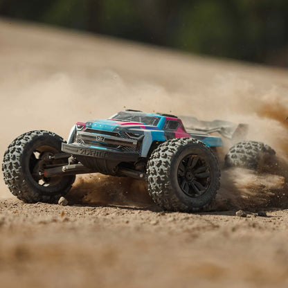 Arrma Kraton 6S BLX 4X4 1/8 Speed Monster Truck, RTR, Pink/Blue, ARA8608V6T2